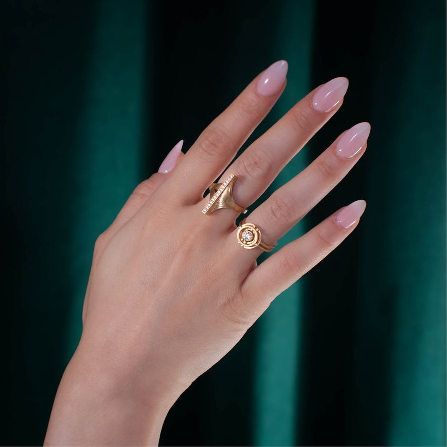 Diamond Four Circle Ring
