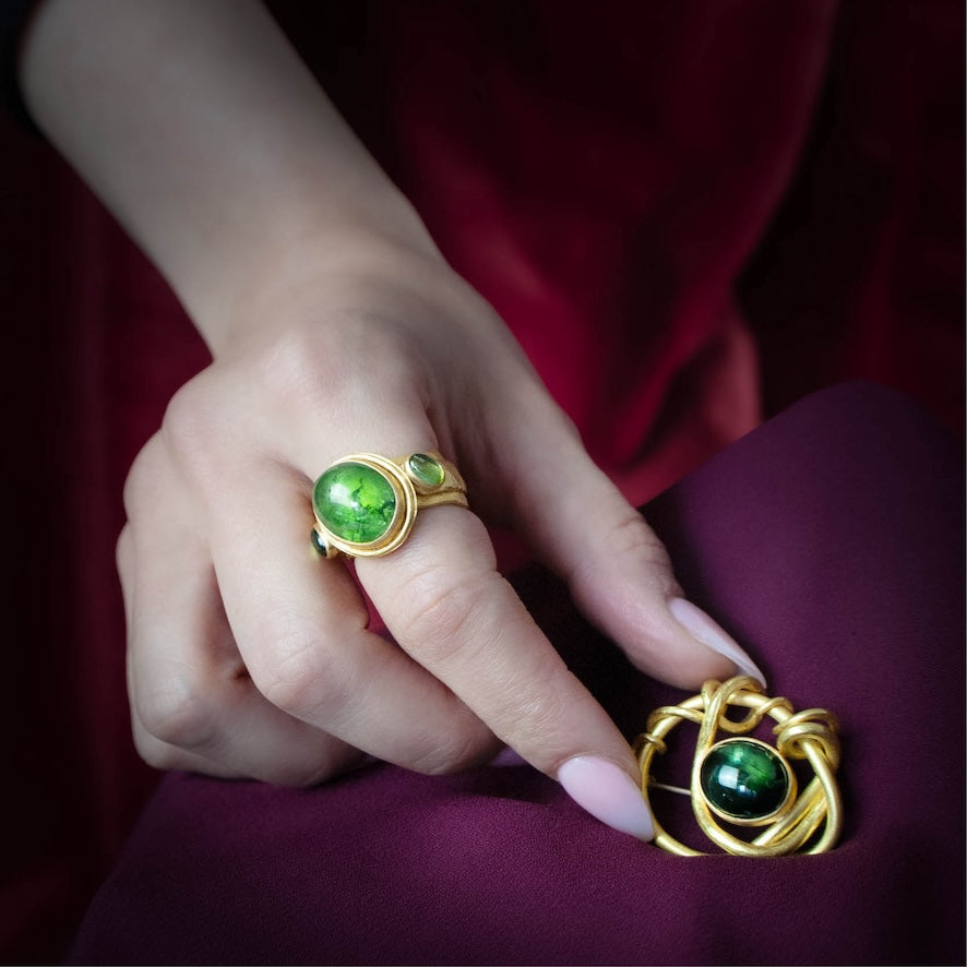 Tourmaline Trio Ring