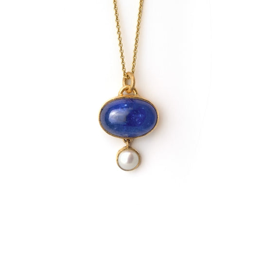 Tanzanite and Pearl Pendant