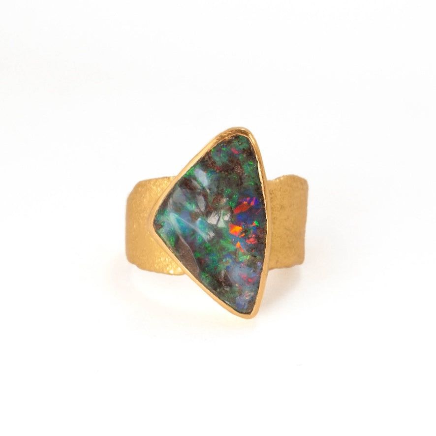 Boulder Opal Ring