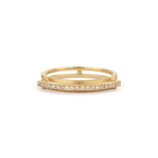 Single Diamond Arc Ring