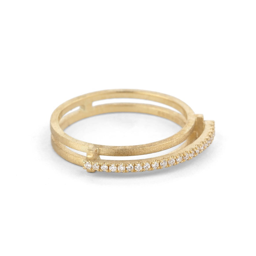 Single Diamond Arc Ring
