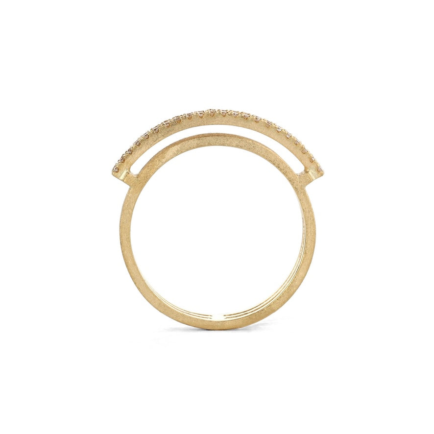 Single Diamond Arc Ring