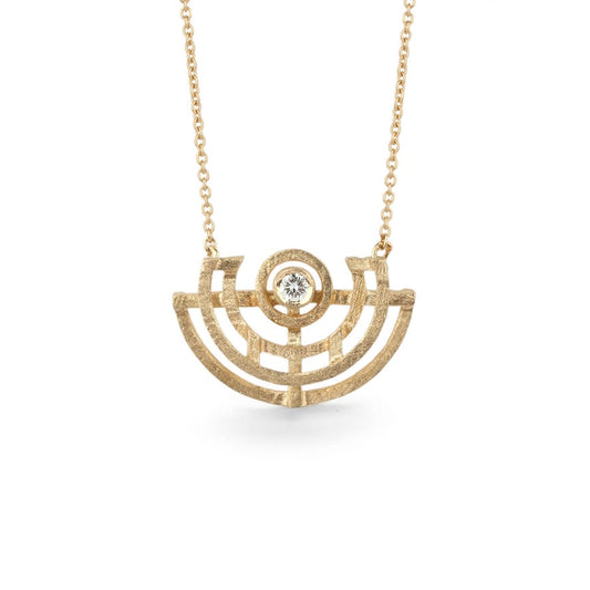 Diamond Half Circle Pendant