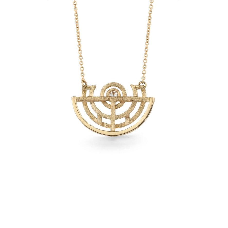 Diamond Half Circle Pendant