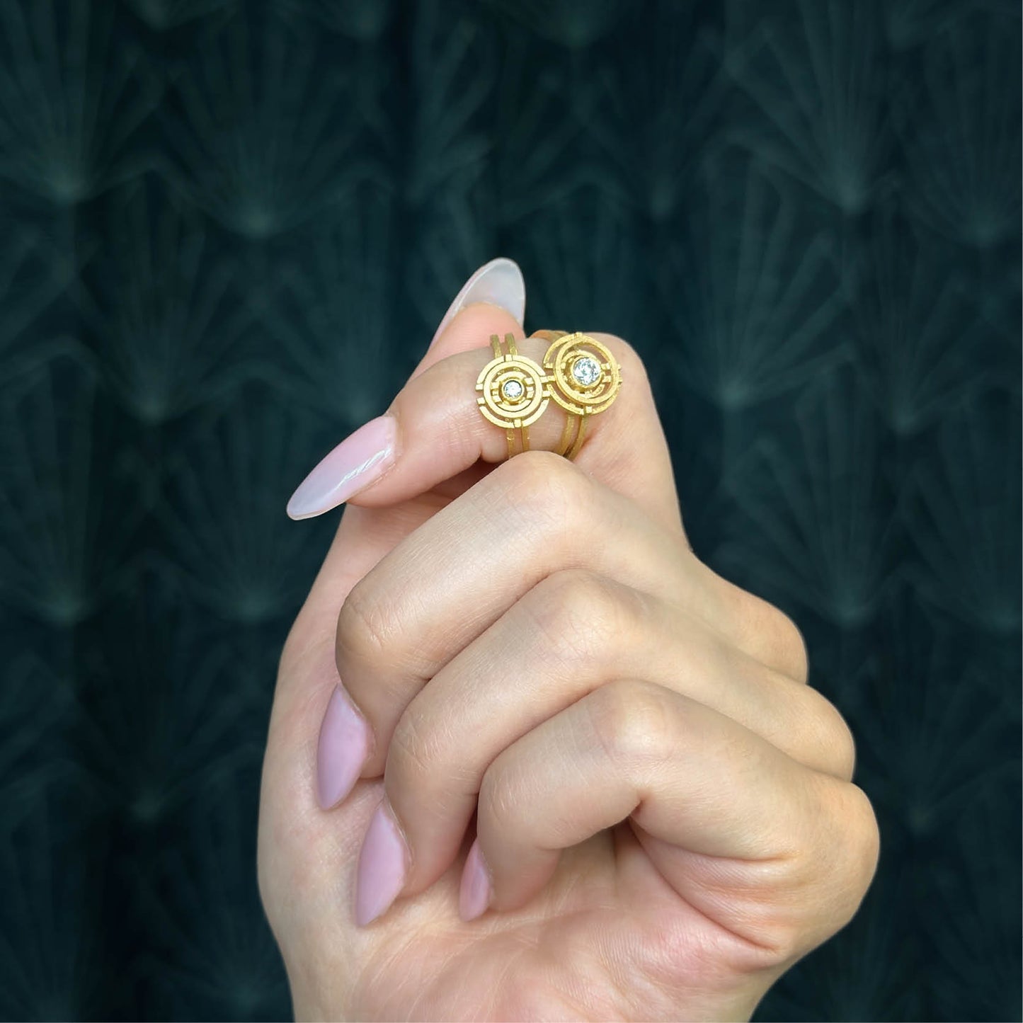 Diamond Mini Four Circle Ring