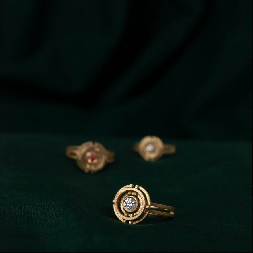 Diamond Four Circle Ring