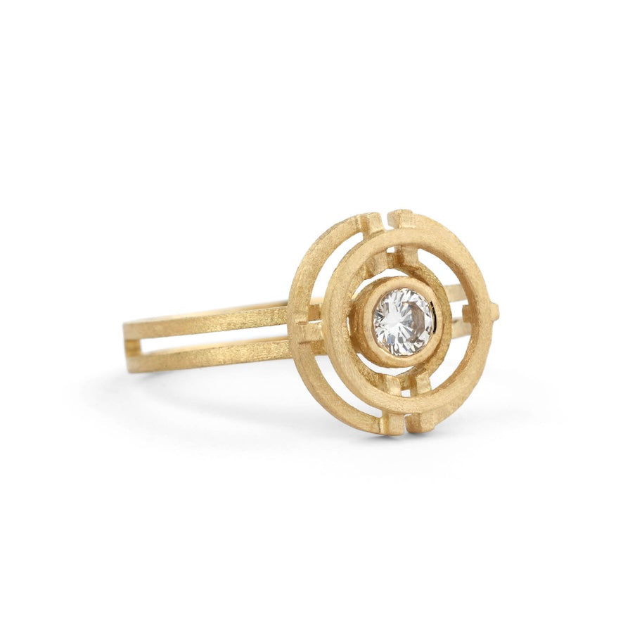 Diamond Four Circle Ring